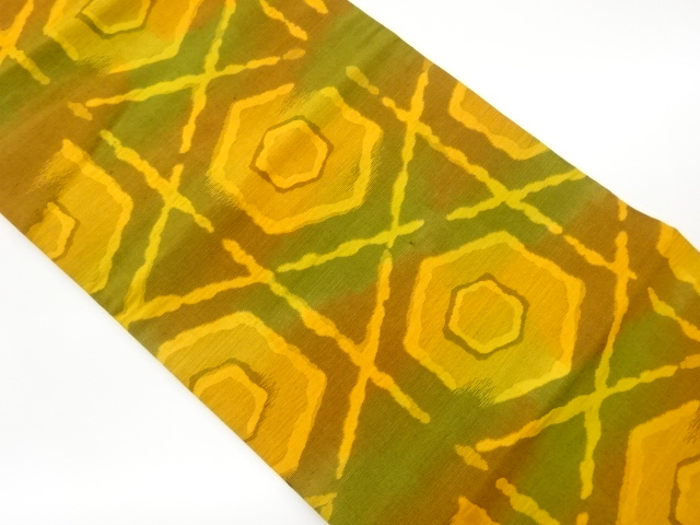 JAPANESE NAGOYA OBI / WOVEN KIKKO PATTERN